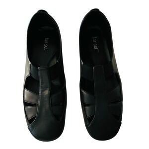 Fair Set Black Leather Mary Jane's Upper Comfort Dressy‎ Shoes Womens 10